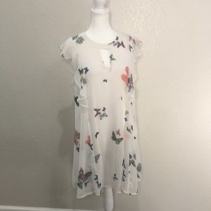 Sienna Sky Butterfly Dress White Double Layer sleeves Frills